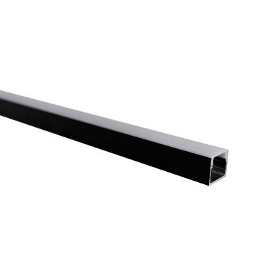 Perfil De Sobrepor Para Fita Led Blumenau Line Easy 17mm Com 3 Metros Preto Fosco