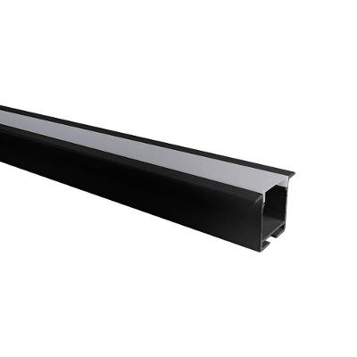 Perfil De Embutir Para Fita Led Blumenau Line Easy 36mm Com 1 Metro Preto Fosco