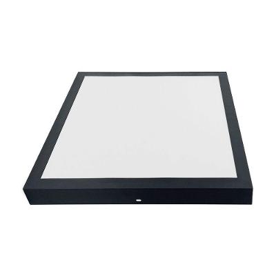 Painel De Led Blumenau Backlight Quadrado De Sobrepor 32w Bivolt Preto 6500k Luz Branca