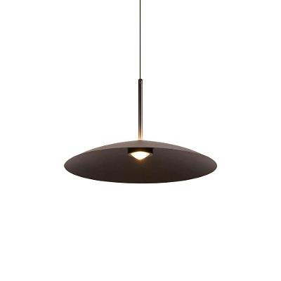 Lustre Pendente Nordecor Kale Ger 2860 38cm Preto Led Bivolt
