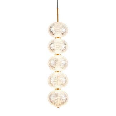 Lustre Pendente Nordecor Luse 2797 Ouro Champagne Led Bivolt Ouro Champagne 2797