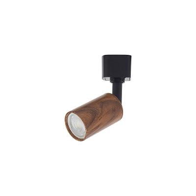 Spot Direcionável Para Trilho Eletrificado Nordecor Holzi Mr11 Gu10 Bivolt Imbuia - Preto 6602