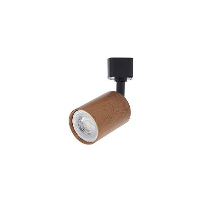 Spot Direcionável Para Trilho Eletrificado Nordecor Holzi Mr16 Gu10 Bivolt Imbuia - Preto 6604