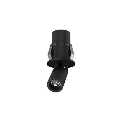 Spot De Embutir Retrátil Nordecor Mali Led Alto Irc 90 3w Bivolt Preto 3000k Luz Amarela 6545