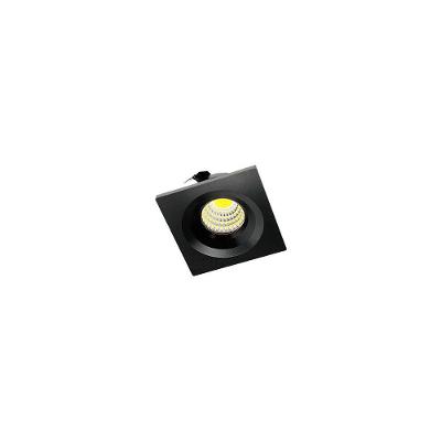 Spot De Embutir Para Móvel Nordecor Elysa Mini Quadrado Led 3w Bivolt Preto 3000k Luz Amarela