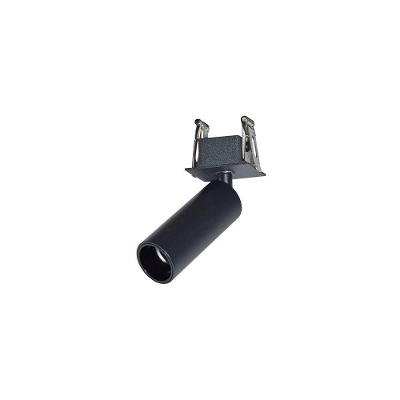 Spot Direcionável De Embutir Nordecor Kona Canopla Quadrada Led Alto Irc 97 3w Bivolt Preto 2700k Luz Amarela