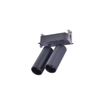 Spot Direcionável De Embutir Nordecor Kona Duplo Led Alto Irc 97 Bivolt Preto 2700k Luz Amarela