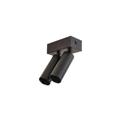 Spot Direcionável De Sobrepor Nordecor Kona Duplo Led Alto Irc 97 Bivolt Preto 2700k Luz Amarela 6586