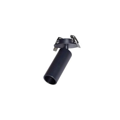 Spot Direcionável De Embutir Nordecor Kona Canopla Redonda Led Alto Irc 97 3w Bivolt Preto 2700k Luz Amarela