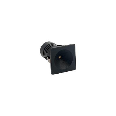 Spot De Embutir Nordecor Auko Ono Mini Quadrado Led Alto Irc 90 1w Bivolt Preto 3000k Luz Amarela 6535