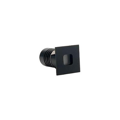 Spot De Embutir Nordecor Domy Nam Mini Quadrado Led Alto Irc 90 1w Bivolt Preto 3000k Luz Amarela 6527