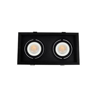 Spot De Embutir Recuado Nordecor Flea Duo Para 2 Lâmpadas Par20 E27 Bivolt Preto 6334
