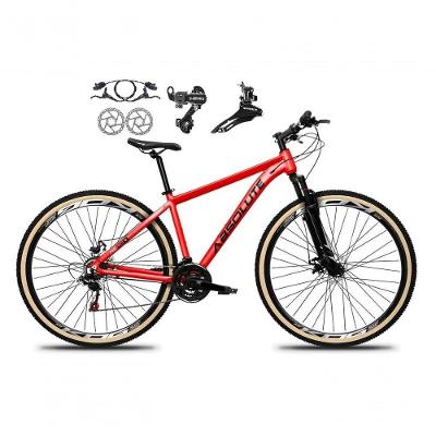 Bicicleta Aro 29 Absolute Nero 5 Shimano Freios Hidráulicos 24v Garfo Suspensão Pneu Faixa - Vermelho Tam.21