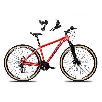 Bicicleta Aro 29 Absolute Nero 5 Alumínio 24v Câmbios Shimano Garfo Suspensão Pneu Faixa - Vermelho Tam.19