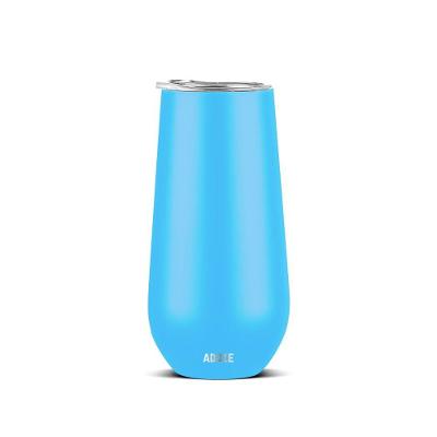 Copo Taça Térmica Aduze Champagne Espumante Drink Lux Azul Celeste 150ml