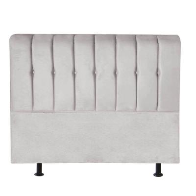 Cabeceira Estofada Kiara 140cm Casal Box Quarto Suede Cinza Claro - Gat Magazine