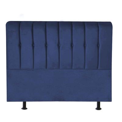 Cabeceira Estofada Kiara 160cm Queen Size Box Quarto Suede Azul Marinho - Gat Magazine