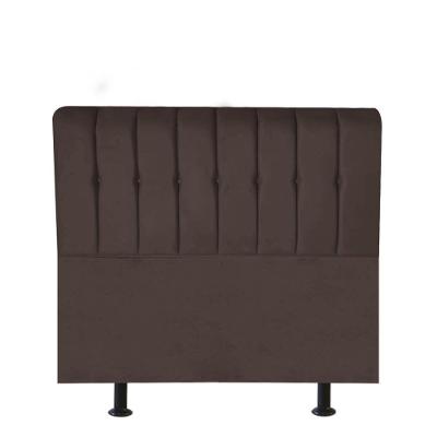 Cabeceira Estofada Kiara 90cm Solteiro Box Quarto Suede Marrom - Gat Magazine