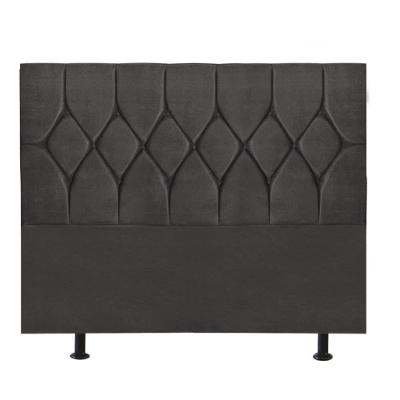 Cabeceira Estofada Istambul Capitonê 140cm Casal Box Quarto Suede Cinza Escuro Grafite - Gat Magazine