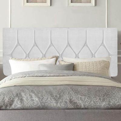 Painel Estofada Istambul Botão Capitonê 140cm Casal Para Cama Box Quarto Corino Branco - Gat Magazine