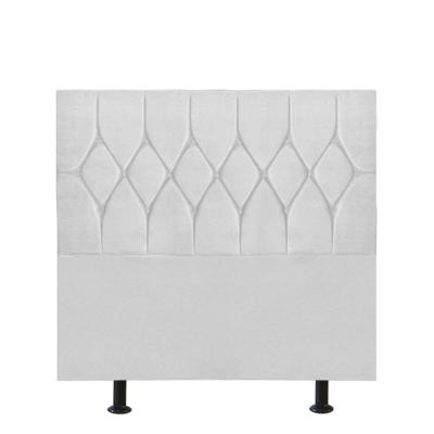 Cabeceira Estofada Istambul Capitonê 100cm Solteiro Box Quarto Suede Branco - Gat Magazine