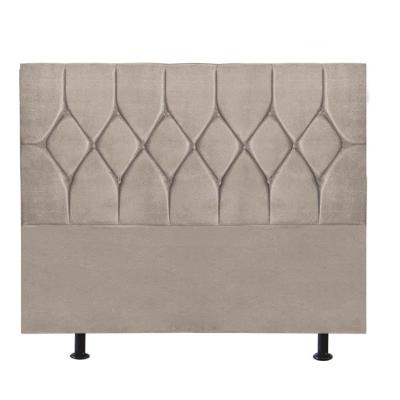 Cabeceira Estofada Istambul Capitonê 160cm Queen Size Box Quarto Suede Bege - Gat Magazine