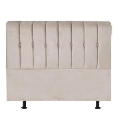 Cabeceira Estofada Kiara 160cm Queen Size Box Quarto Suede Bege - Gat Magazine