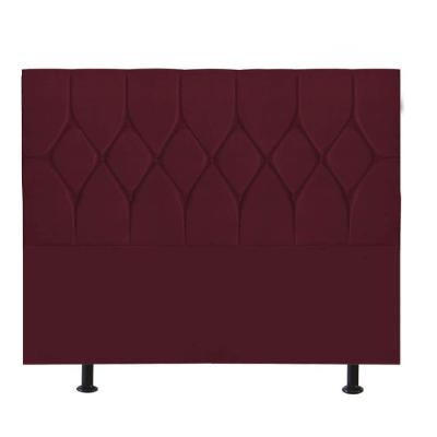 Cabeceira Estofada Istambul Capitonê 160cm Queen Size Box Quarto Suede Bordô - Gat Magazine