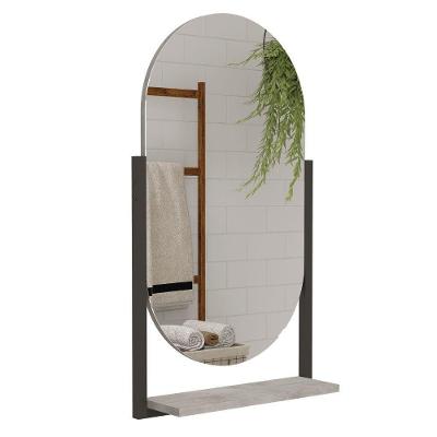 Espelheira Para Banheiro 1 Prateleira 100% Mdf Estrutura Metalon Ori Mgm Móveis Cimento Metalon Cimento
