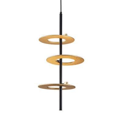 Lustre Pendente Nordecor Kote 2759 Preto- Dourado Led Bivolt