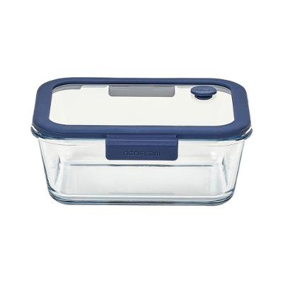 Pote De Vidro Hermético Retangular - Válvula Na Tampa De Vidro - 1200ml - Glacé Z - Neoflam