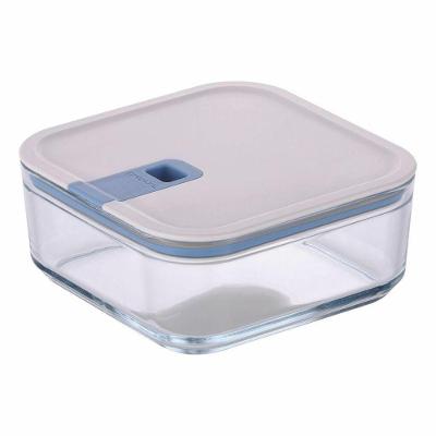 Pote De Vidro Hermético Quadrado - Tampa Com Alavanca - 1100ml - Perfect Seal - Neoflam