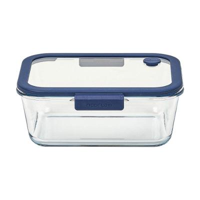 Pote De Vidro Hermético Retangular - Válvula Na Tampa De Vidro - 1900ml - Glacé Z - Neoflam