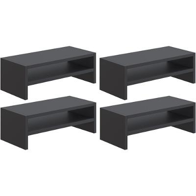 Kit 04 Suportes Para Monitor Stand Home Office Lap 63 Cm L03 Preto - Lyam