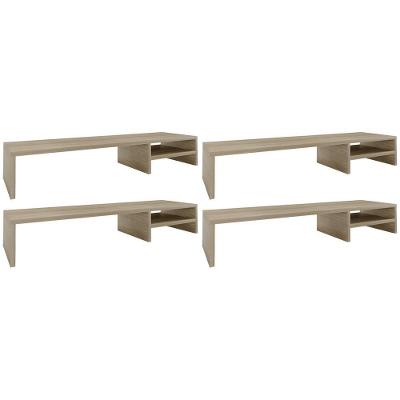 Kit 04 Suportes Para Monitor Stand Home Office Lap 90 Cm L03 Amadeirado - Lyam