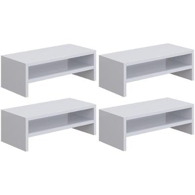 Kit 04 Suportes Para Monitor Stand Home Office Lap 63 Cm L03 Branco - Lyam