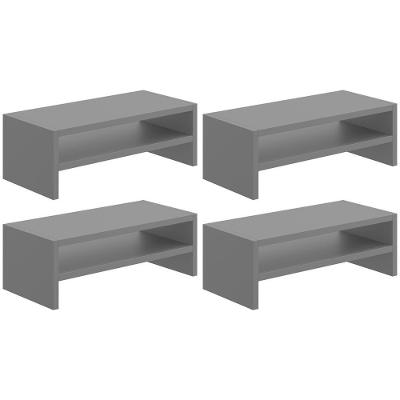 Kit 04 Suportes Para Monitor Stand Home Office Lap 63 Cm L03 Cinza - Lyam