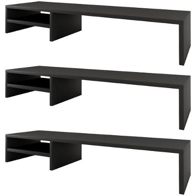Kit 03 Suportes Para Monitor Stand Home Office Lap 90 Cm L03 Preto - Lyam