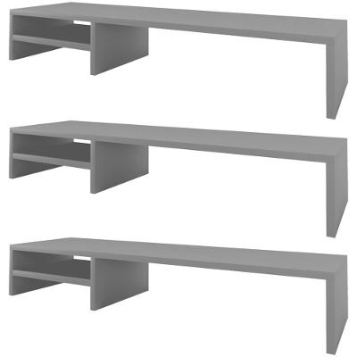 Kit 03 Suportes Para Monitor Stand Home Office Lap 90 Cm L03 Cinza - Lyam