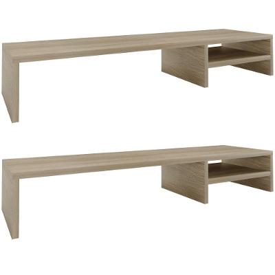 Kit 02 Suportes Para Monitor Stand Home Office Lap 90 Cm L03 Amadeirado - Lyam