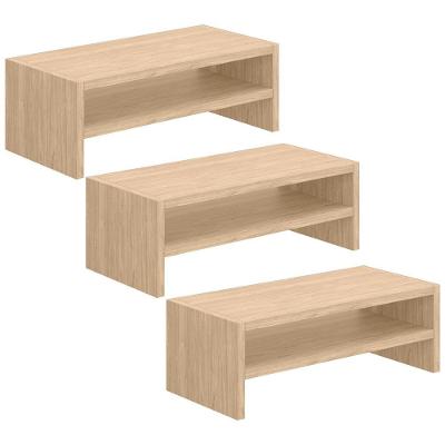 Kit 03 Suportes Para Monitor Stand Home Office Lap 63 Cm L03 Amadeirado - Lyam