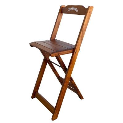 Cadeira Bistrô Dobrável Madeira Personalizada Jack Imbuia - Cor: Marrom