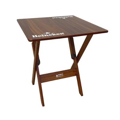 Mesa Dobrável 70x70 Madeira Personalizada Hei Imbuia - Cor: Marrom