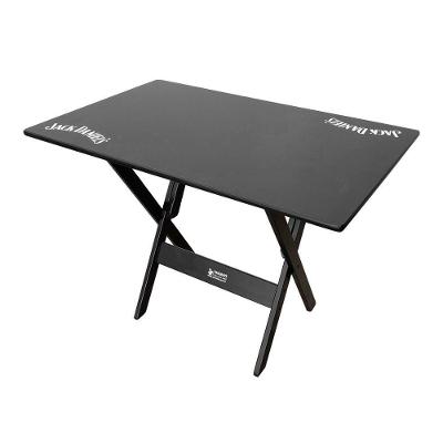 Mesa Dobrável 110x70 Madeira Personalizada Jack Preta - Cor: Preto