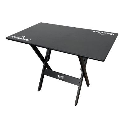 Mesa Dobrável 110x70 Madeira Personalizada Hei Preta - Cor: Preto