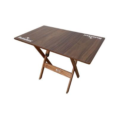 Mesa Dobrável 110x70 Madeira Personalizada Hei Imbuia - Cor: Marrom