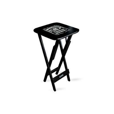 Mesa Bistrô Dobrável Jack Daniel's Madeira Preta - Cor: Preto