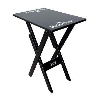 Mesa Aparador Dobrável Madeira 68x43 Personalizada Hei Preta - Cor: Preto