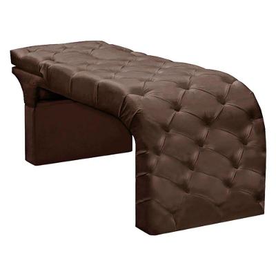 Maca De Estética Reclinável Andressa Marrom Shop Das Cabecei Marrom Chocolate Veludo