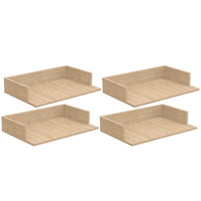Kit 04 Suportes Suspensos Para Micro-ondas Forno 60x40 Cm Class L03 Amadeirado - Lyam